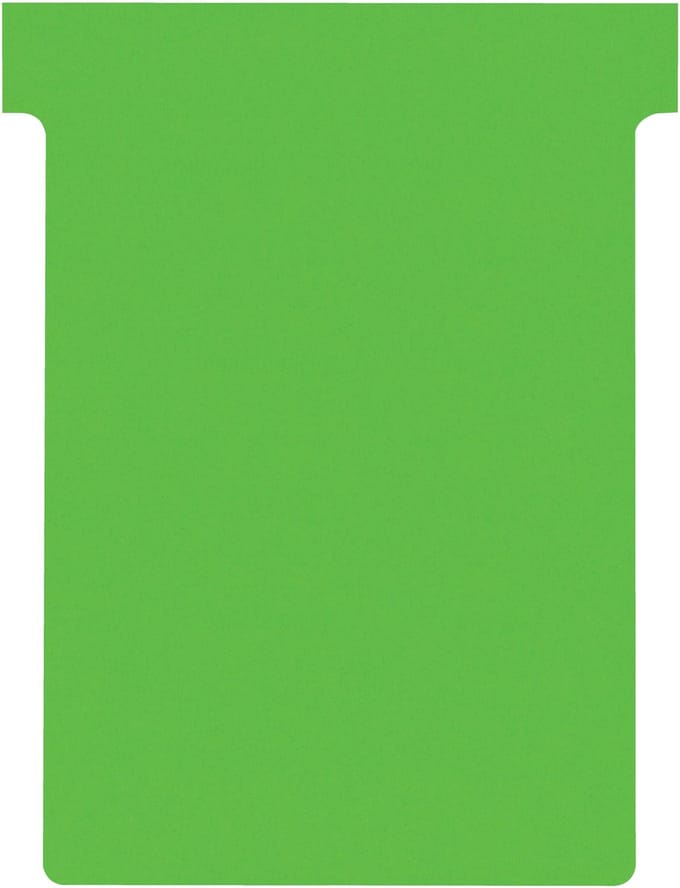 Nobo T-planbordkaarten index 3, ft 120 x 92 mm, groen 5 stuks