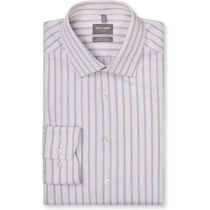 OLYMP Luxor 24/Seven Overhemd, Comfort Fit, New Kent, Lichtroze