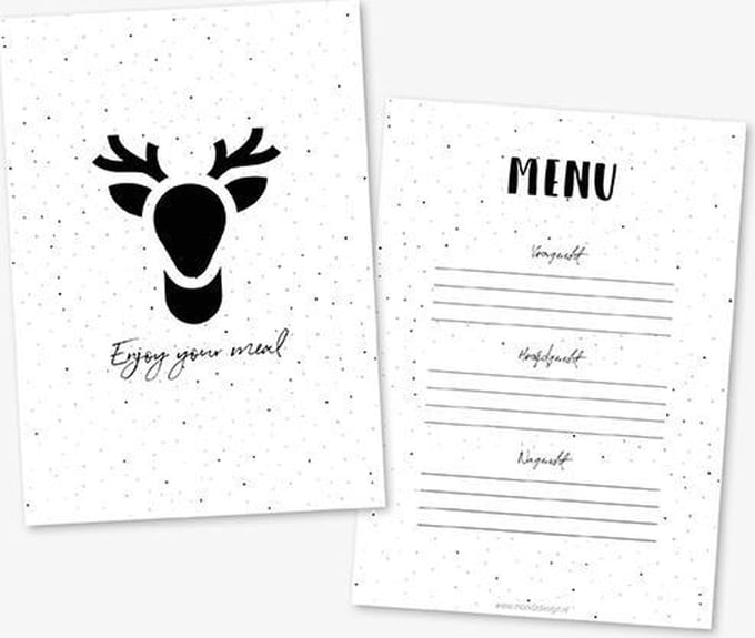 MOODZ design - Menukaarten - set 8 stuks