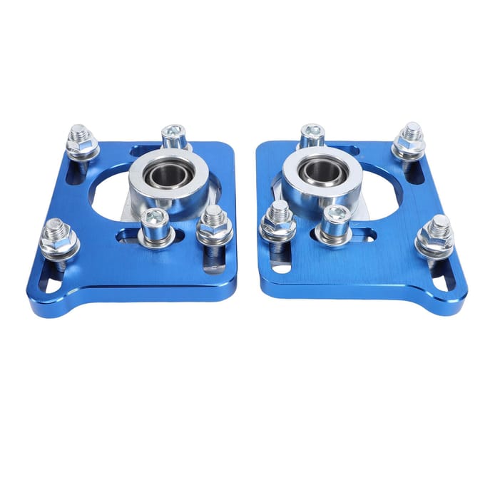 +   2.5 Verstelbare Voorste Camber Caster Plaat Aluminium Legering Vervanging voor Ford Mustang 1994 2004 blue