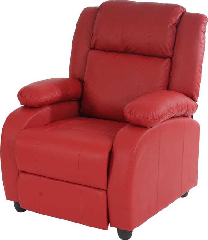 TV fauteuil fauteuil Lincoln, kunstleer ~ rood