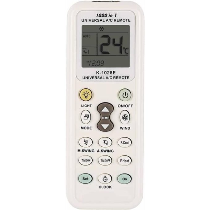 Universele Afstandsbediening - TRAHOO - K-1028E - LCD - Groot bereik - Klokfunctie