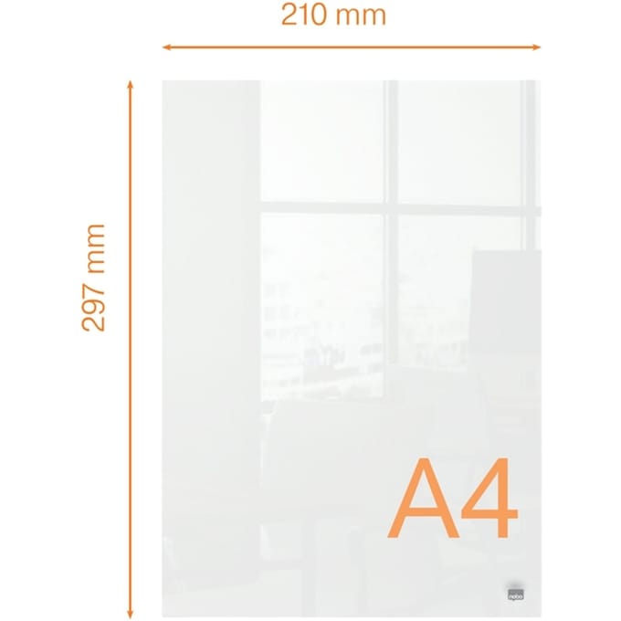 Nobo A4 Mini Whiteboard Voor Op Bureau - Inclusief Marker - 21 x 29,7 cm - Transparant Acryl