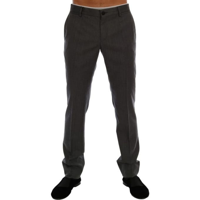 Klassiek Pasvorm Pinstripe Broek