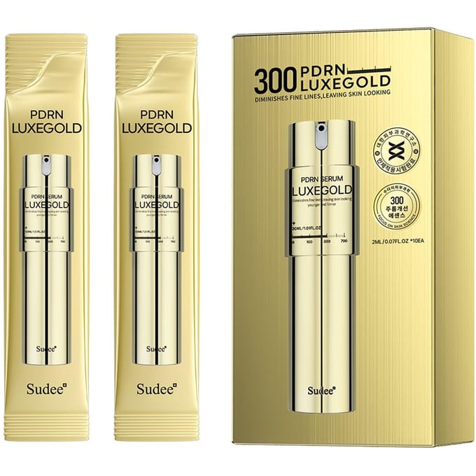 SUDEE Luxegold Sérum de Renouvellement PDRN - Programme Professionnel Ampoule Régénérante Or & ADN - 2ml x 10ea beige