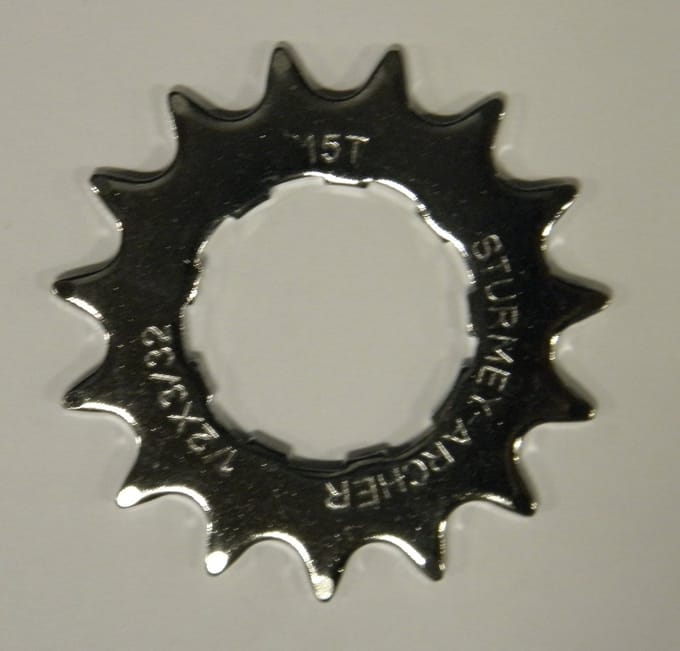 Sturmey Archer Cassette Tandwiel 15t 3/32 Plat Zilver