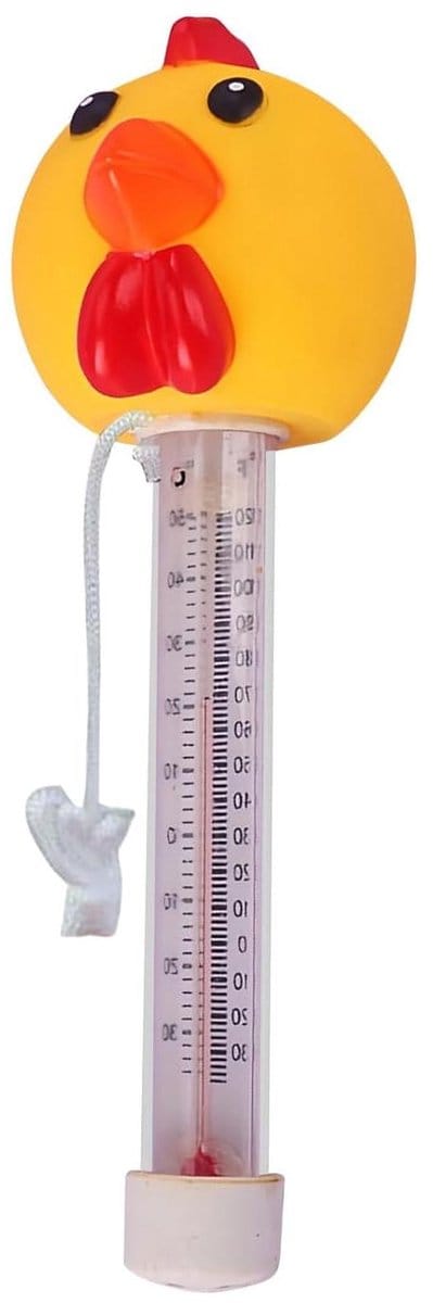Drijvende Zwembadthermometer - Aquarium Accessoire - Water Temperatuur Meten - Speels Kuiken Design - 24 Centimeter - Geel