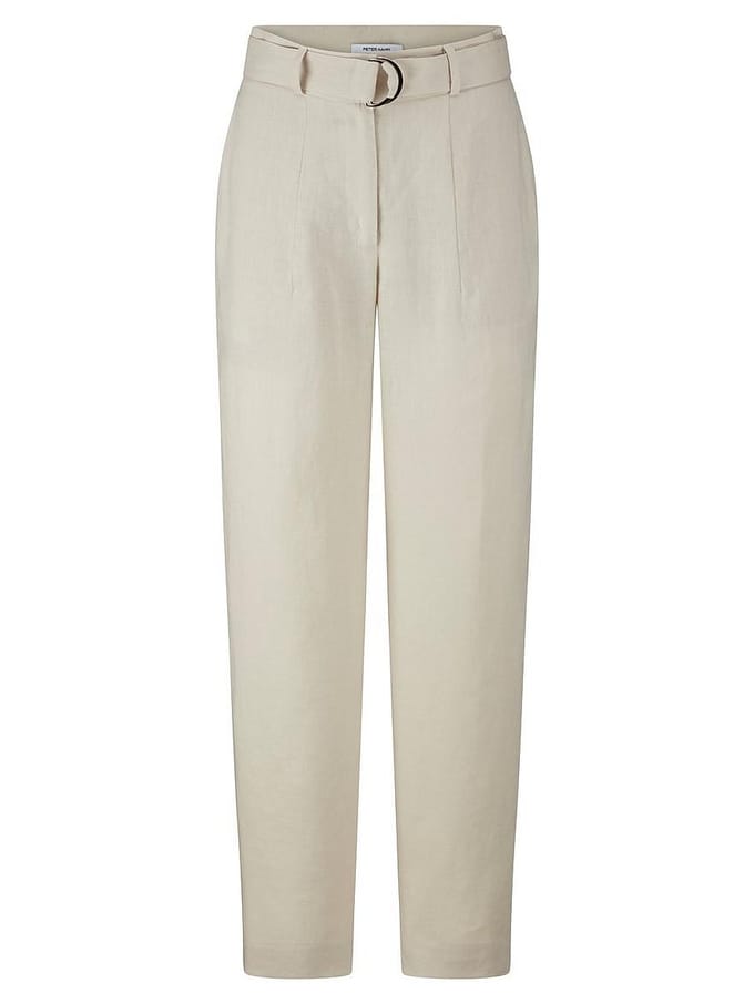 Enkellange Wide Fit-broek Van Peter Hahn beige
