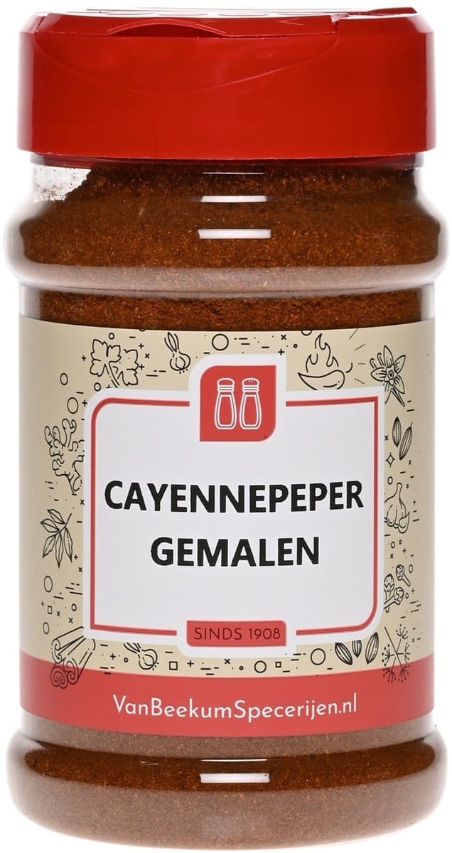Van Beekum Specerijen - Cayennepeper Gemalen - Strooibus 130 Gram