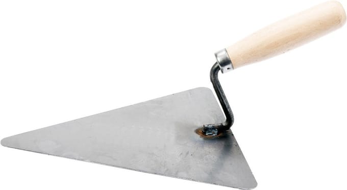 Vorel - Driehoekige Troffel - 180mm - Stalen Blad - Houten Handvat