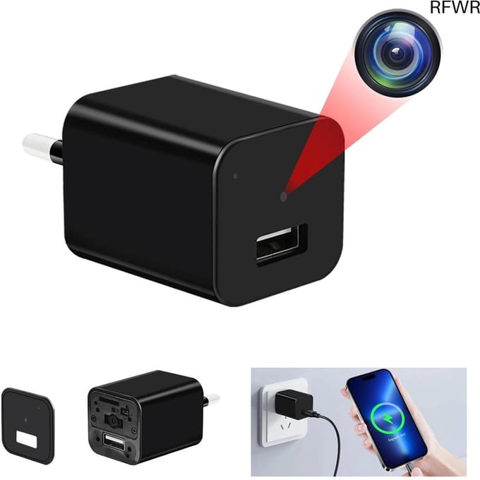 RFWR® Verborgen Mini Spionagecamera met USB-oplader en Bewegingsdetectie - HD 1080p Video-opname