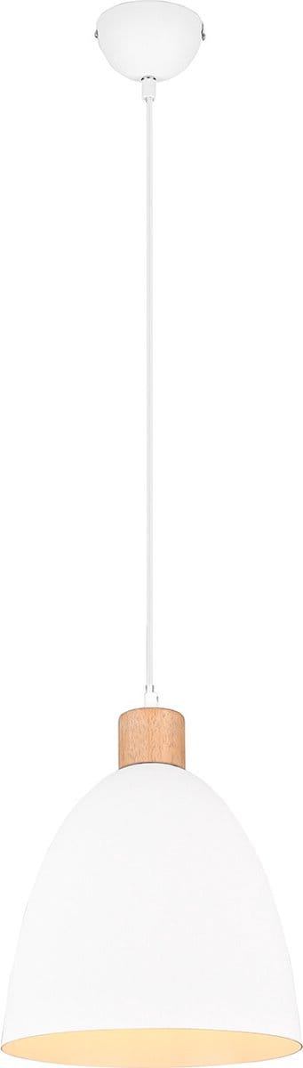 LED Hanglamp - Trion Jaguar - E27 Fitting - Rond - Mat Wit - Aluminium - Tot 40W