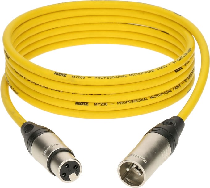 Klotz M1K5FM1500 Microfoonkabel geel 15 m - Microfoonkabel