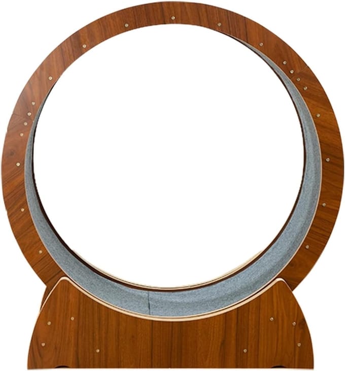 Looprad Kat - Houten Loopband - Binnen Beweging - Stille Pulleys - Groot Formaat - Bruin