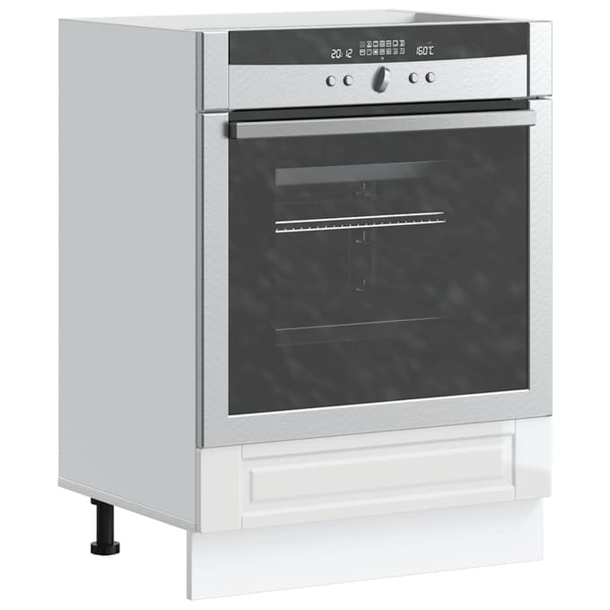 vidaXL - Ovenkast - "Porto" - bewerkt - hout - hoogglans - wit