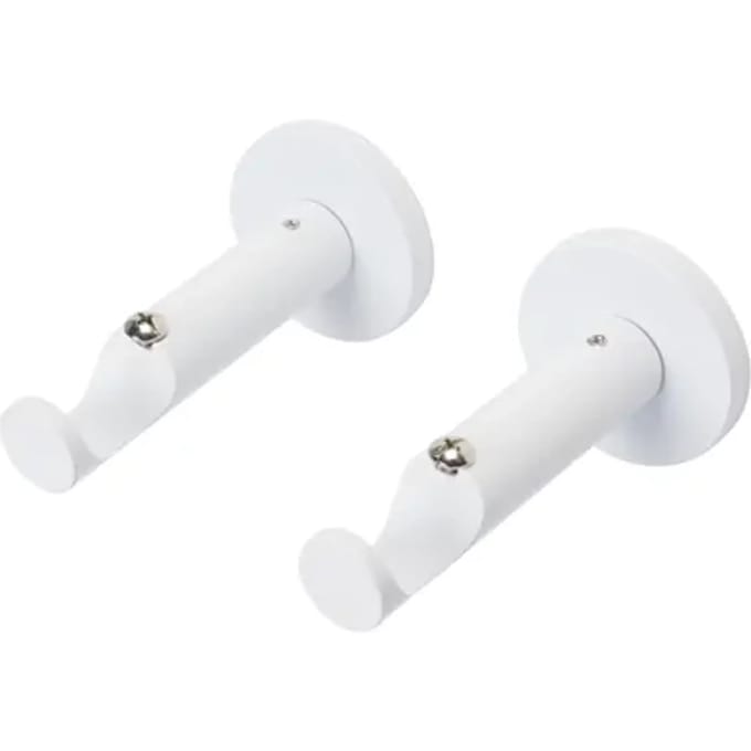 Decomode - Gordijnsteun - Metaal - Wit Hoogglans - Dia. 20mm - 2 Stuks