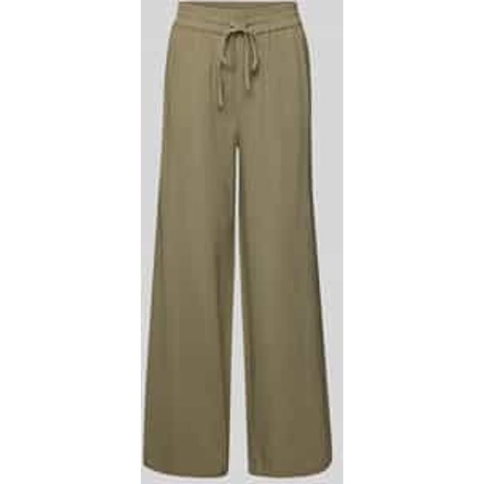 High waist broek van een mix van viscose en linnen, model 'VIVA-GULIA'