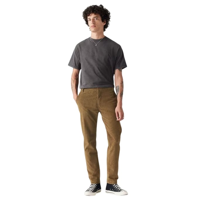 Levis Heren Karla Corduroy Textuur Slim Chino's (Bruin)