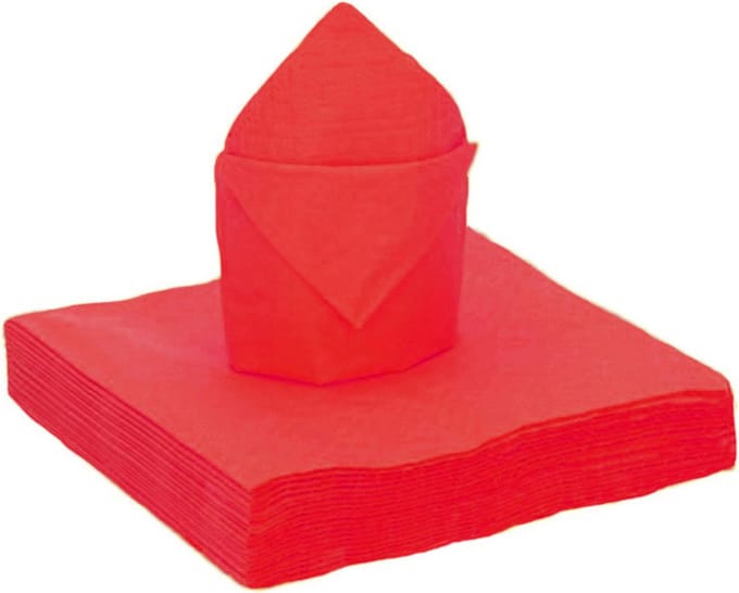 Santex Feest servetten – 20x stuks – rood – 40 x 40 cm – papier - feestservetten