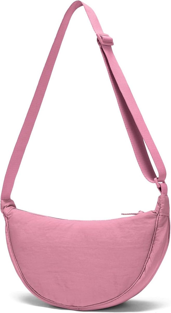 Halve Maan Schoudertas Crossbody Tas Nylon voor Dames en Heren