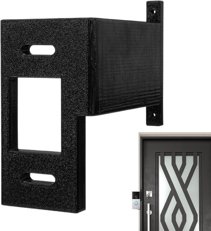 Deurbel Mount - Beveiligingsbeugel - Verbeterde Detectie - Verstelbare Hoek - 15 x 11 x 5 cm - Zwart