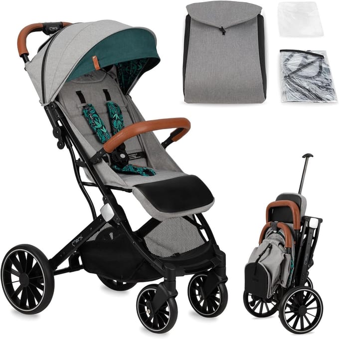 Kinderwagen Buggy - Reisbuggy Inklapbaar - Dagelijks Gebruik - Telescoopstang - 7.5 kg - Groen
