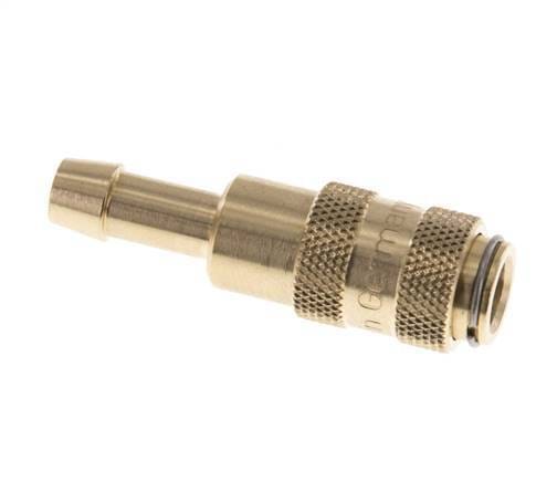 Messing DN 2.7 (Micro) Luchtkoppeling Snelkoppeling 5 mm Slangpilaar