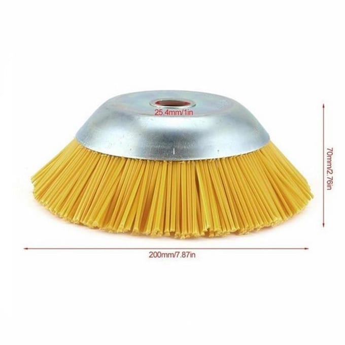 Machine de désherbage en fil de Nylon, Machine de jardin, Type bol, brosse de désherbage, tête de désherbage, accessoires pour cour jaune