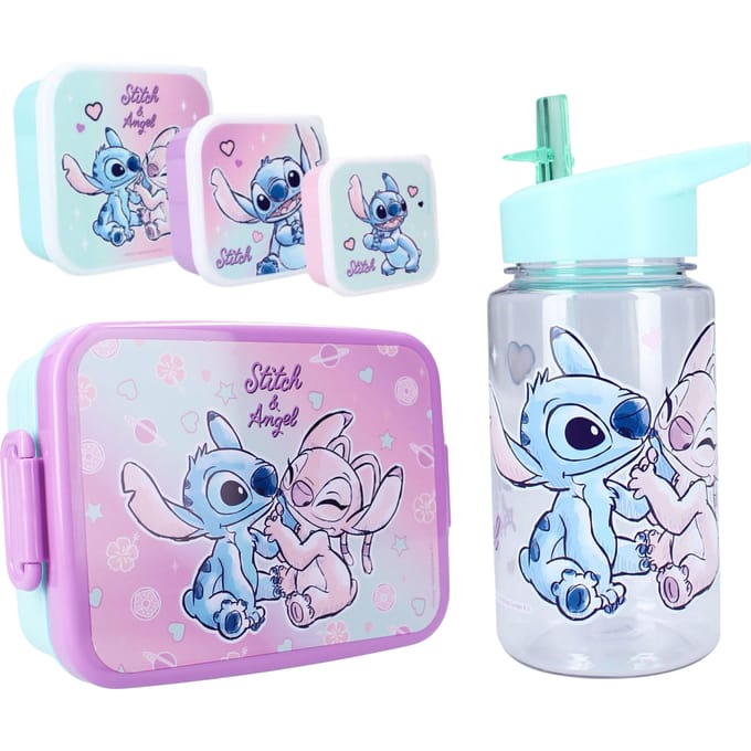 Lilo & Stitch lunchset; lunchbox, snackbox en drinkfles