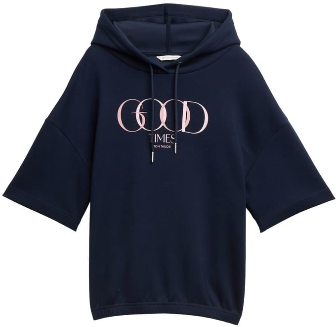 Tom Tailor - Hoodie sweatshirt van Scuba - Maat M - sky captain blue