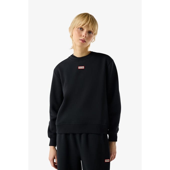 Hunter RL Essentials Crew Dames Zwarte Sweatshirt