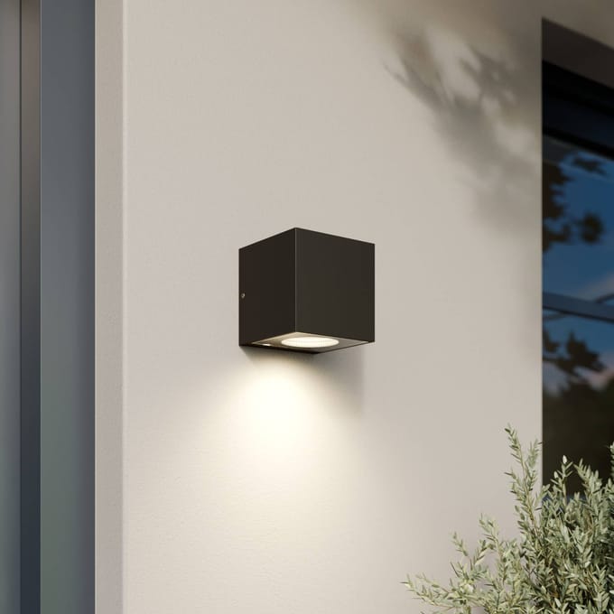 Arcchio LED buiten wandlamp Tassnim, 1-lamp, antraciet, IP65