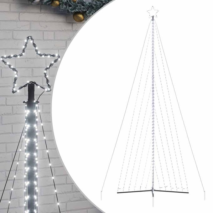 vidaXL - LED-kerstboom - 789 - LEDs - koud - wit - 476 - cm