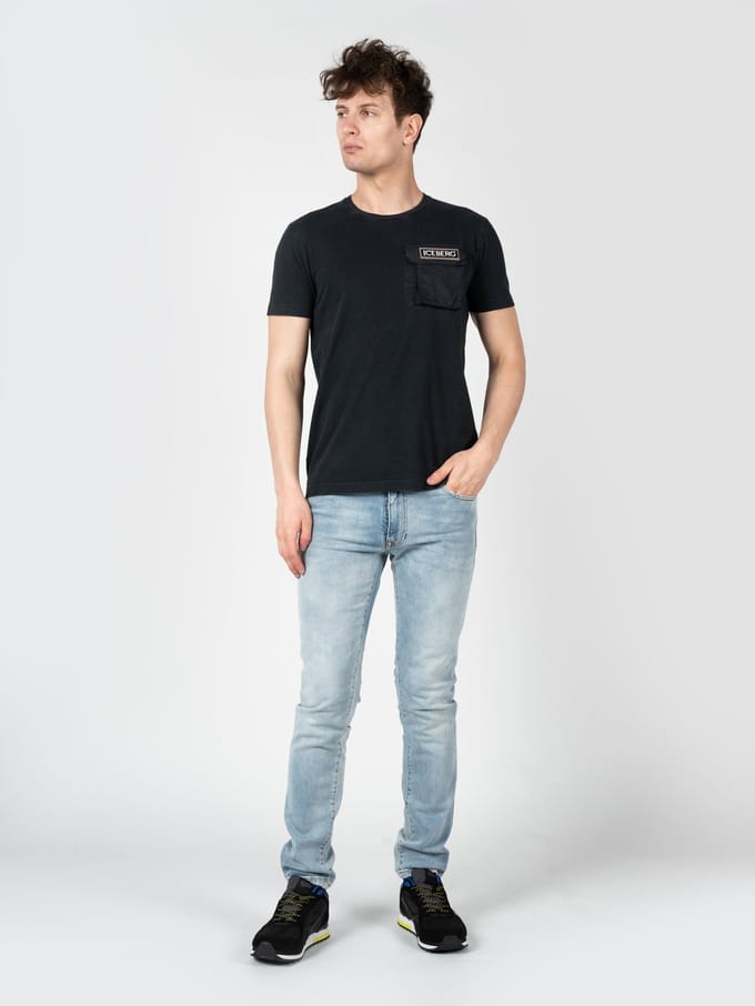 Iceberg T-Shirt C-Neck Mannen zwart
