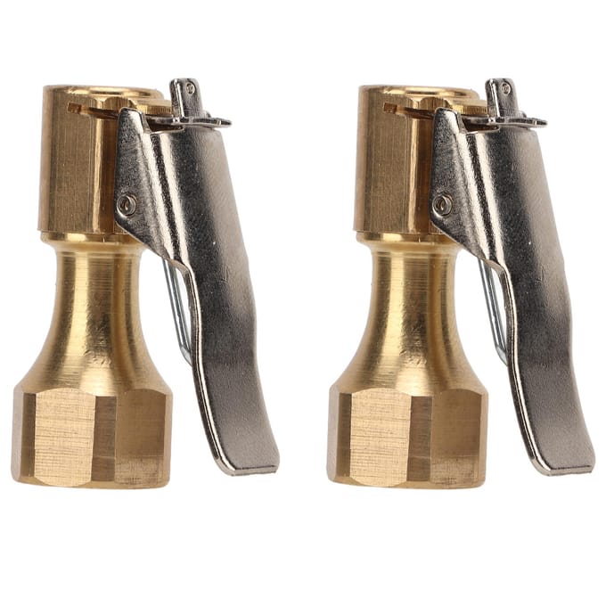 2 STUKS Luchtnippel Messing Binnendraad Bandenpomp Mondstuk Connector Universeel voor Inflators beige