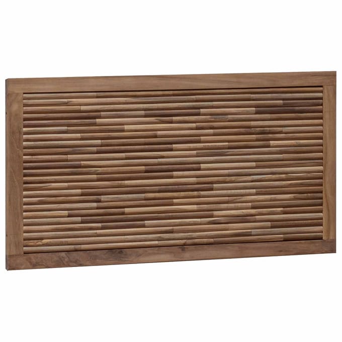 vidaXL - Bed - Hoofdbord - Naturel - Massief - Teakhout