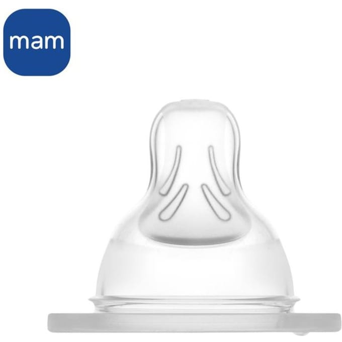 Tétine MAM anatomique en silicone - Débit 3 rapide - Lot de 2