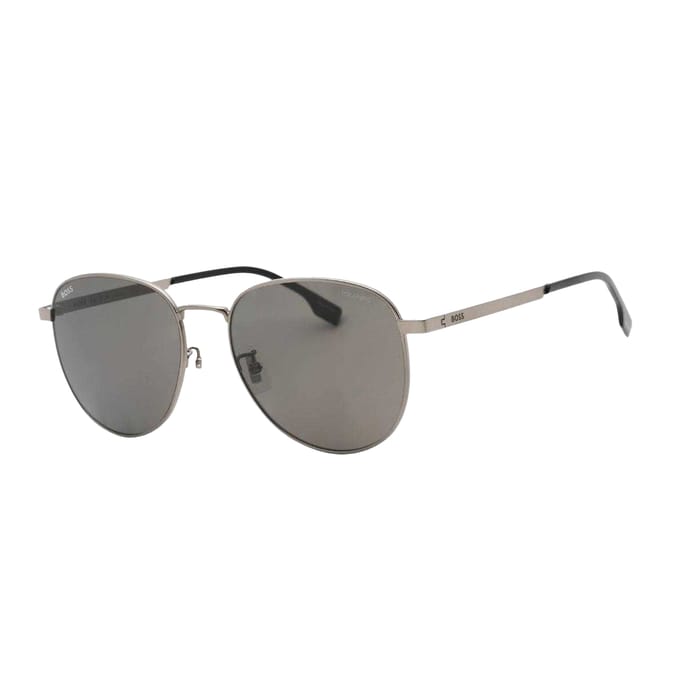 Hugo Boss Matte gepolariseerde herenzonnebril (Donker Ruthenium/Grijs)