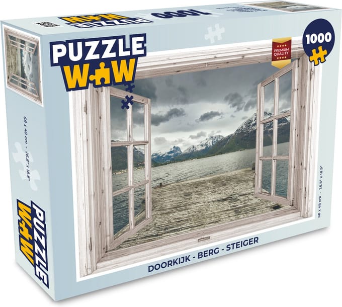 Puzzel Doorkijk - Berg - Steiger - Legpuzzel - Puzzel 1000 stukjes volwassenen
