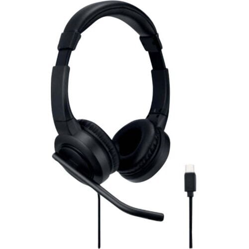 Kensington Over Ear headset Kabel Zwart Noise Cancelling Headset Computer