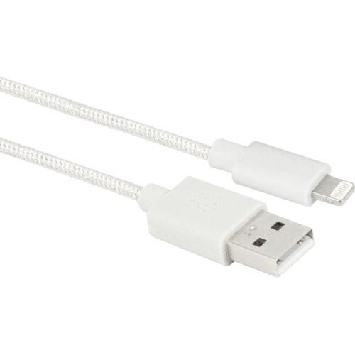 Ewent EW1278 Lightning IOS Kabel - Apple/MFI gecertificeerd - Nylon omhulling - 1 meter