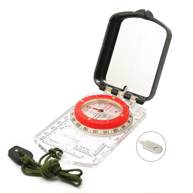 Kampeer Survival Kompas Met Fluorescerende Ring Kompas Survival Uitrusting Voor Wandelen Kamperen Backpacken black