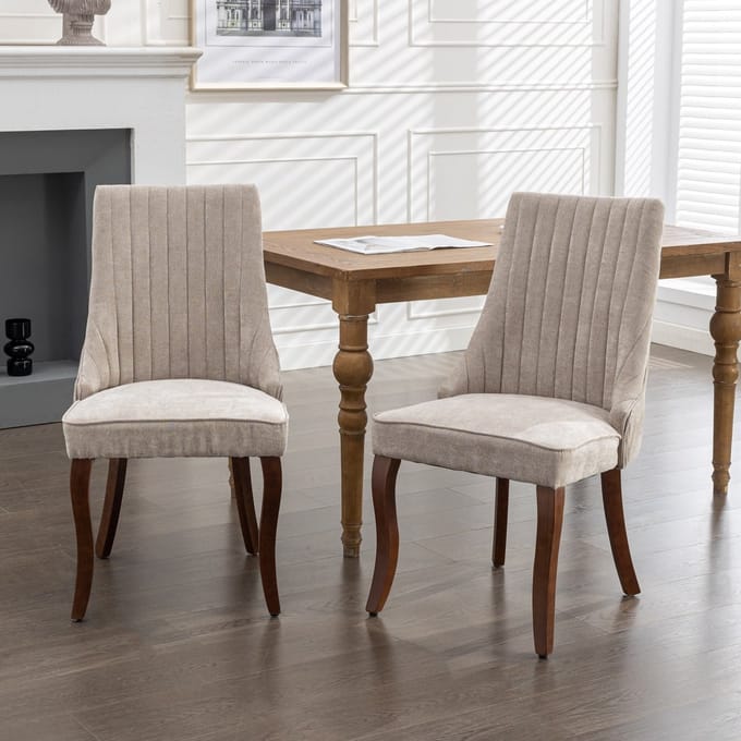 Barkrukken - Set van 2 - Verstelbaar - Met Voetsteun - Voor Keuken en Eetkamer - Beige
