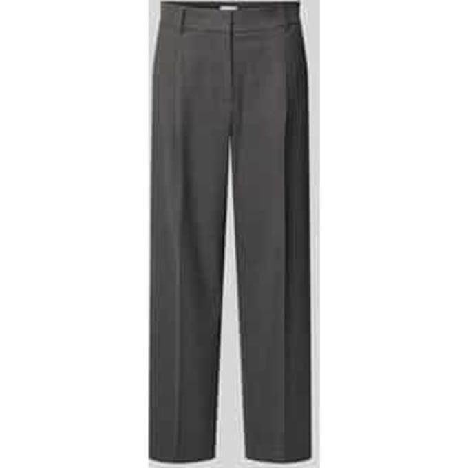 Straight fit bandplooibroek met viscose