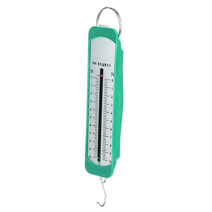 10N Newtonmeter Veerdynamometer Staaf Natuurkunde Mechanisch Experiment Instrument white