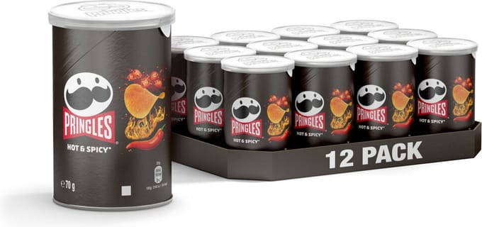 Pringles Chips Hot & Spicy - 12 x 70 gr