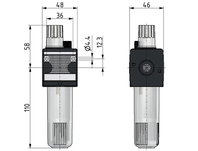 Micro Olie-Mist Smeertoestel G1/4'' Multifix 1