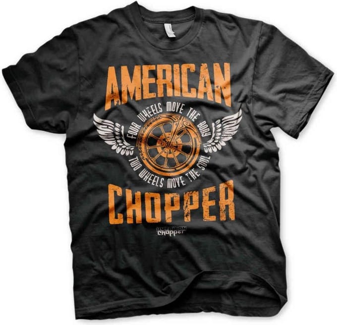 American Chopper Heren Tshirt -XL- Two Wheels Zwart