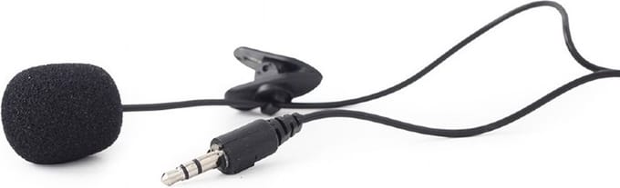 Gembird Clip-on microfoon, 3.5 mm, zwart