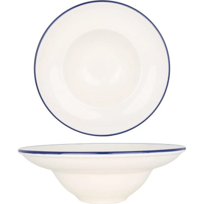 Bonna Diepbord - Linea Blue - Porselein - 23 cm (1070cc) - set van 6